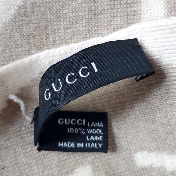 Gucci Wool Scarf GG Logo - Picture 3 of 7